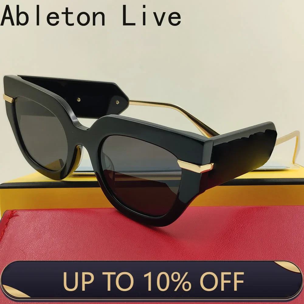 

New 2024 Trending Oval Black Acetate Sunglasses For Women Retro Shades Brand Designer Hot Products Fashion For Sun Glasses UV400