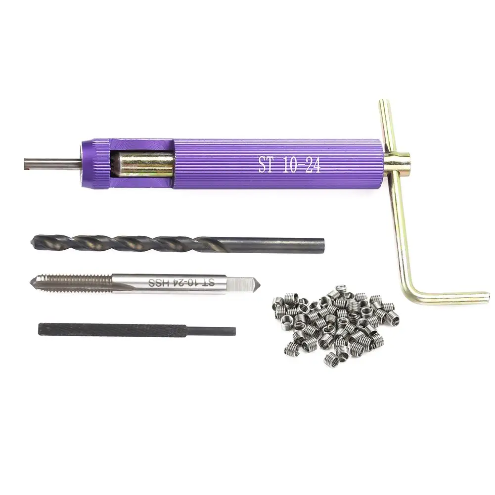 50pcs Stainless Steel Helical Coiled Threaded Inserts 10-24UNC x 1.5D Kit with Installation Tool
50pcs Stainless Steel Helical Coiled Threaded Inserts 10-24UNC x 1.5D Kit with Installation Tool