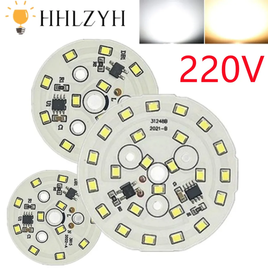 

LED Chip for Downlight SMD 2835 3W 5W 7W 9W 12W 15W 18W Round Light Beads AC 220V-240V Led Downlight Chip Lighting Spotlight