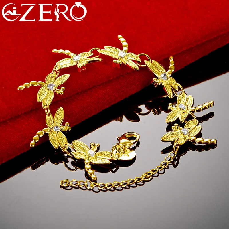 ALIZERO 24K Gold Full Dragonfly Crystal Chain Bracelet For Women Wedding Party Fashion Accessories Charm Jewelry Gift
ALIZERO 24K Gold Full Dragonfly Crystal Chain Bracelet For Women Wedding Party Fashion Accessories Charm Jewelry Gift