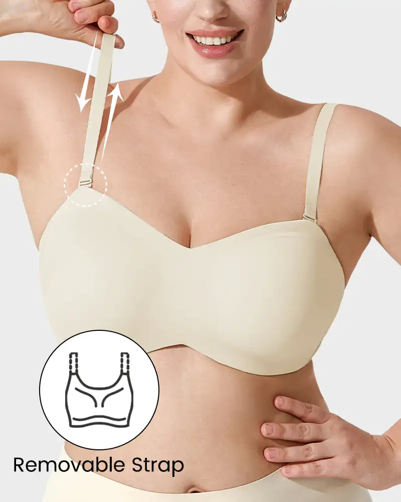 Strapless Bandeau Bras for Women Non-Slip Unlined Brassiere Invisible Lifting Lingerie Plus Size Full Support Convertible Bras 3 S92ccd093a4a94a9087c15a1c76e3b6b1H