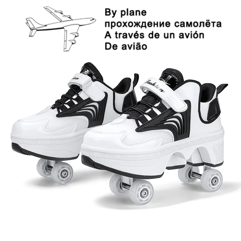 Casual Sneakers Walk Roller Skates Deform Runaway Four Wheel Skates for Adult Men Women Unisex Child Deform Wheel Parkour Shoes
Casual Sneakers Walk Roller Skates Deform Runaway Four Wheel Skates for Adult Men Women Unisex Child Deform Wheel Parkour Shoes