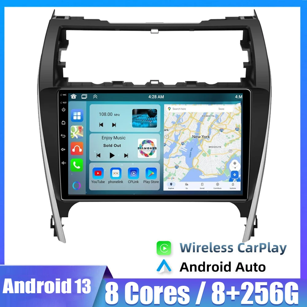 

Android 13.0 Car Radio Multimedia Video Player for Toyota Camry 7 XV 50 55 2012 2013 2014 GPS Navi Head Unit Carplay Stereo DSP