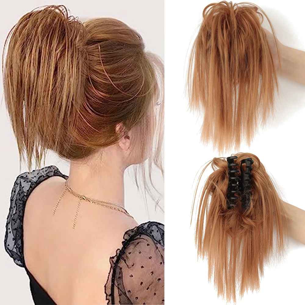 Synthetic Chignon Messy Bun Claw Clip In Hair Piece Fluffy Straight Hair Bun Ponytail Extensions Scrunchie Hairpieces For Women
Synthetic Chignon Messy Bun Claw Clip In Hair Piece Fluffy Straight Hair Bun Ponytail Extensions Scrunchie Hairpieces For Women
