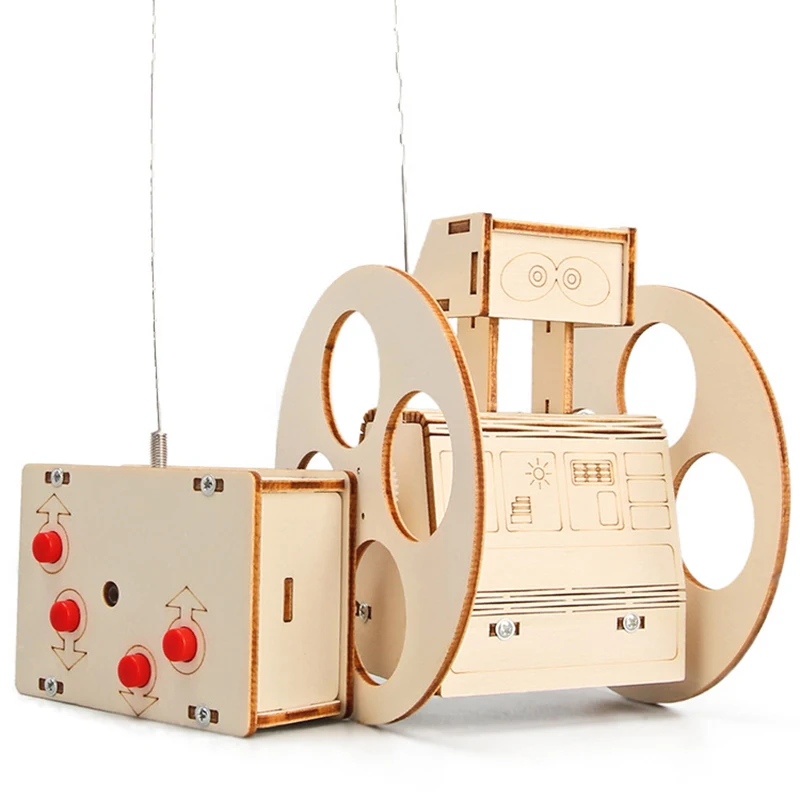 Wooden Remote Control Robot Model Kids Science Toy Technology Physics Bricks Kit Learning Educational Toys for Children 
Wooden Remote Control Robot Model Kids Science Toy Technology Physics Bricks Kit Learning Educational Toys for Children