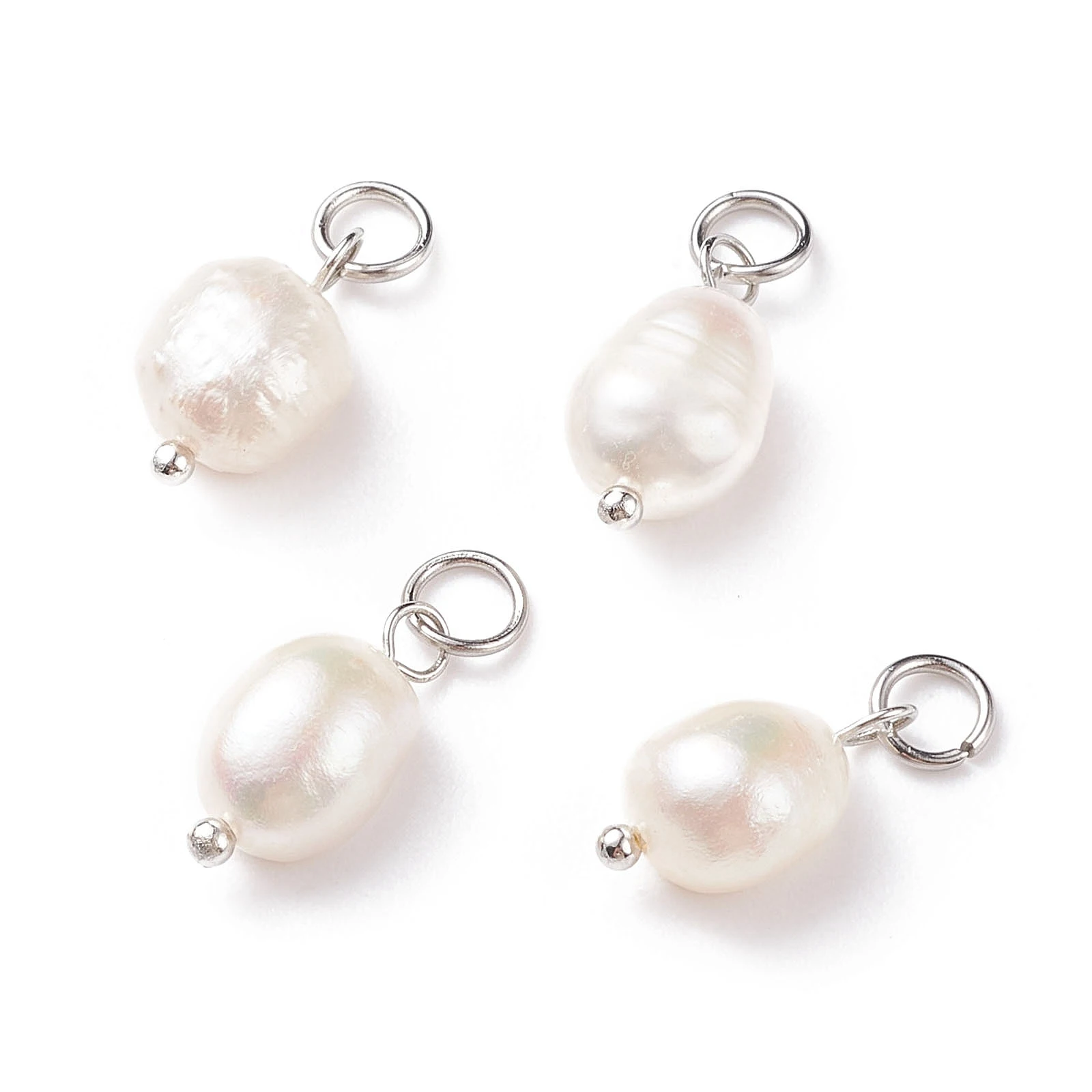 100pcs Grade B Natural Cultured Freshwater Pearl Charms Rice Shape with 304 Stainless Steel Jump Rings for Bracelet Making
100pcs Grade B Natural Cultured Freshwater Pearl Charms Rice Shape with 304 Stainless Steel Jump Rings for Bracelet Making