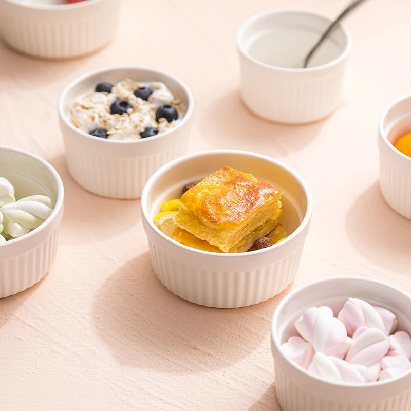 Solid Ceramic Baking Mold Wicker Seasoning Bowl Dessert Pudding Cake Soufflé Bake Cup Household Oven Container
Solid Ceramic Baking Mold Wicker Seasoning Bowl Dessert Pudding Cake Soufflé Bake Cup Household Oven Container