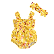 Summer Lovely Kids Baby Girls Clothing Casual Set Sleeveless Square Neck Lemon Pineapple Bow Knot Bodysuit with Bow Headband 
Summer Lovely Kids Baby Girls Clothing Casual Set Sleeveless Square Neck Lemon Pineapple Bow Knot Bodysuit with Bow Headband