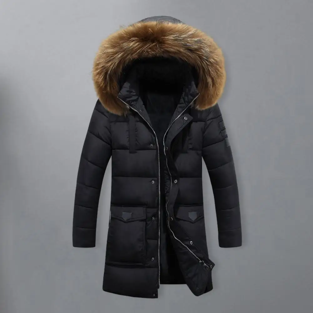Men's Winter Cotton Coat Hooded Faux Fur Thickened Long-sleeved Windproof Warm Mid-length Hood Pocket Zippered Unisex Coat
Men's Winter Cotton Coat Hooded Faux Fur Thickened Long-sleeved Windproof Warm Mid-length Hood Pocket Zippered Unisex Coat
