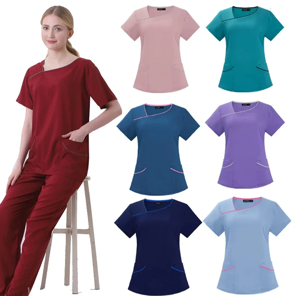 Oral Dentist Operating Room Summer Thin Top Nursing Scrub Shirt Pet Grooming Scrub Short Sleeve Doctor Suits Top Wholesale
Oral Dentist Operating Room Summer Thin Top Nursing Scrub Shirt Pet Grooming Scrub Short Sleeve Doctor Suits Top Wholesale