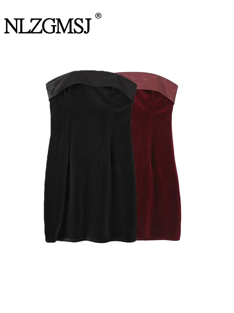 TRAF 2024 Autumn Winter Velvet Mini Dress Woman Party Dresses for Women Off Shoulder Female Dress Sexy Backless Womens Dresses
TRAF 2024 Autumn Winter Velvet Mini Dress Woman Party Dresses for Women Off Shoulder Female Dress Sexy Backless Womens Dresses