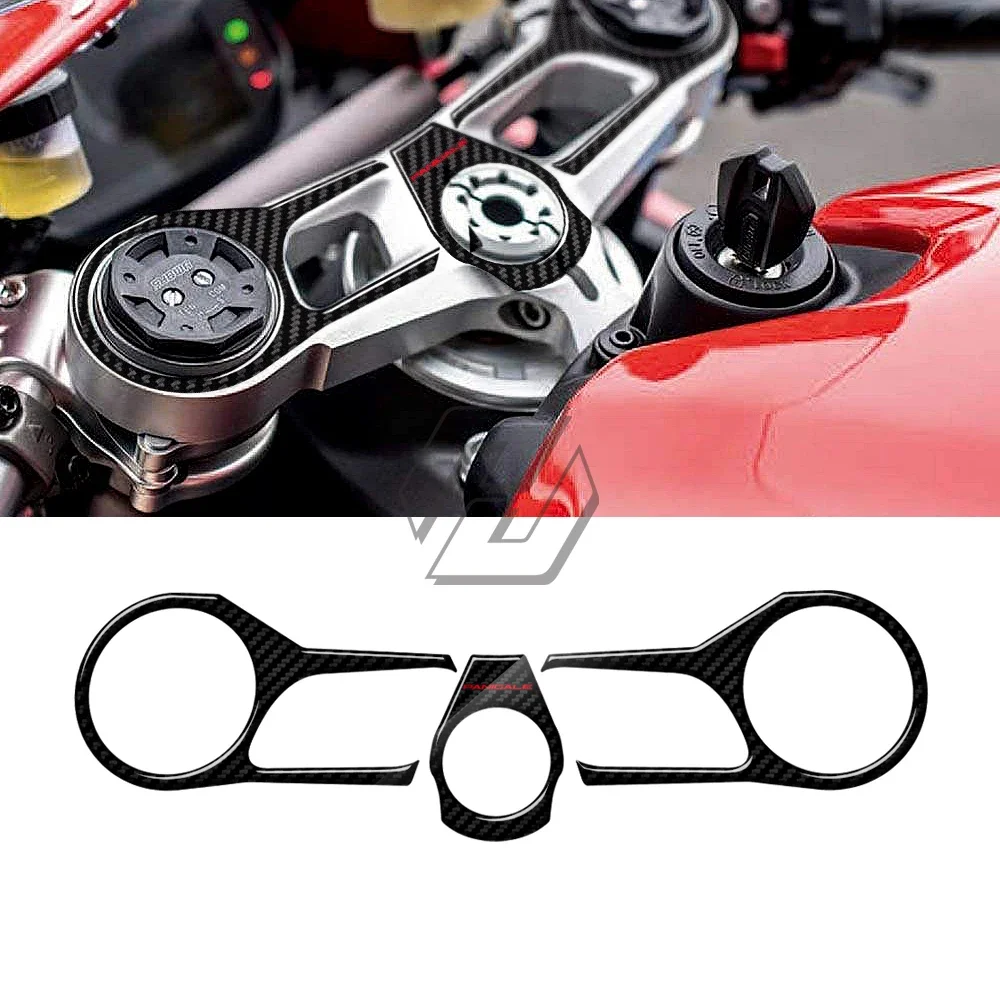 

For Ducati 1199/1299 Panigale 2012-2017 3D Carbon-look Upper Triple Yoke Defender