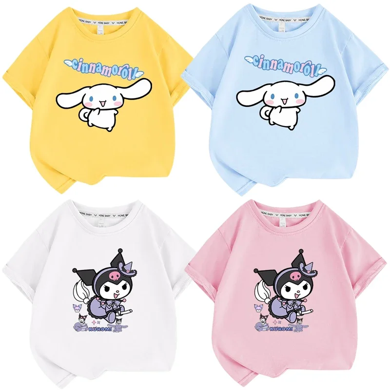 Sanrios аниме детская одежда Cinnamoroll Kuromi мультфильм Милая футболка с коротким рукавом летняя одежда для девочек топ с коротким рукавом
Sanrios аниме детская одежда Cinnamoroll Kuromi мультфильм Милая футболка с коротким рукавом летняя одежда для девочек топ с коротким рукавом