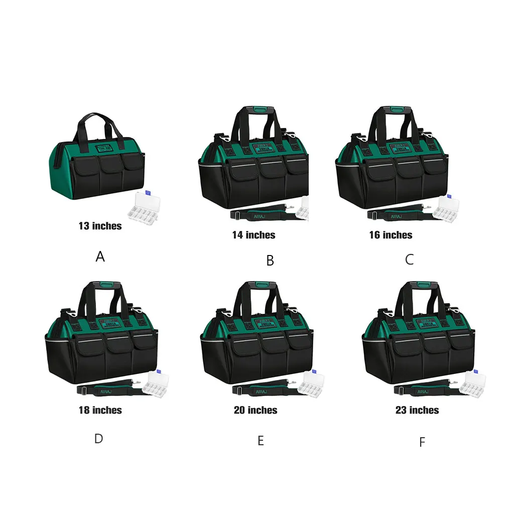 Tool Bag Oxford Cloth Electrician Bags Storage Box Wear-Resistant Waterproof Large Capacity Tools Kit Pouch Black Green 18
Tool Bag Oxford Cloth Electrician Bags Storage Box Wear-Resistant Waterproof Large Capacity Tools Kit Pouch Black Green 18