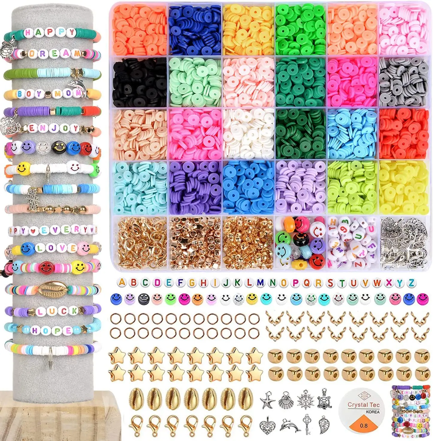 Rainbow Color Polymer Clay Beads Set Clay Flat Chips For Bracelet Making Accessories Kit Boho Jewelry Making Set Creative Gifts
Rainbow Color Polymer Clay Beads Set Clay Flat Chips For Bracelet Making Accessories Kit Boho Jewelry Making Set Creative Gifts