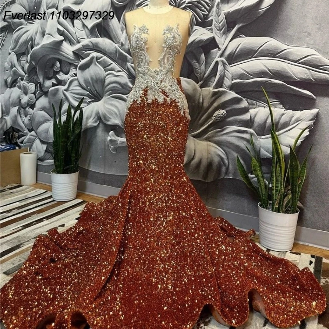 EVLAST Sparkly O Neck Long Prom Dress For Black Girls 2024 Brown Sequined Beading Birthday Party Gowns Vestidos De Gala TPD26
EVLAST Sparkly O Neck Long Prom Dress For Black Girls 2024 Brown Sequined Beading Birthday Party Gowns Vestidos De Gala TPD26