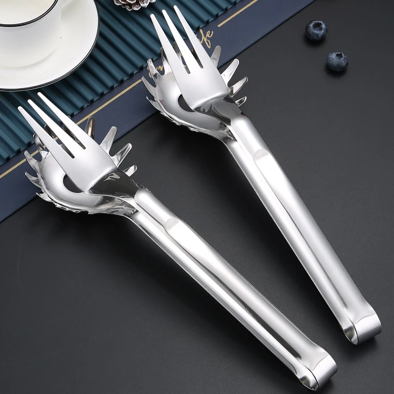 

Stainless Steel Grill Barbecue Clip Meat Fork Food Serving Tongs Steak Frying Shovel Kitchen Noodle Colander Cooking Utensils