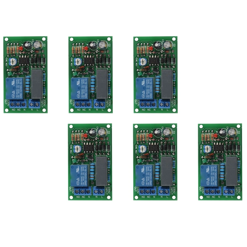 Promotion! 6X 220V Relay Board, Power On, Time Delay, Circuit Module, Corridor Switch, Stair Light, D1B5
Promotion! 6X 220V Relay Board, Power On, Time Delay, Circuit Module, Corridor Switch, Stair Light, D1B5