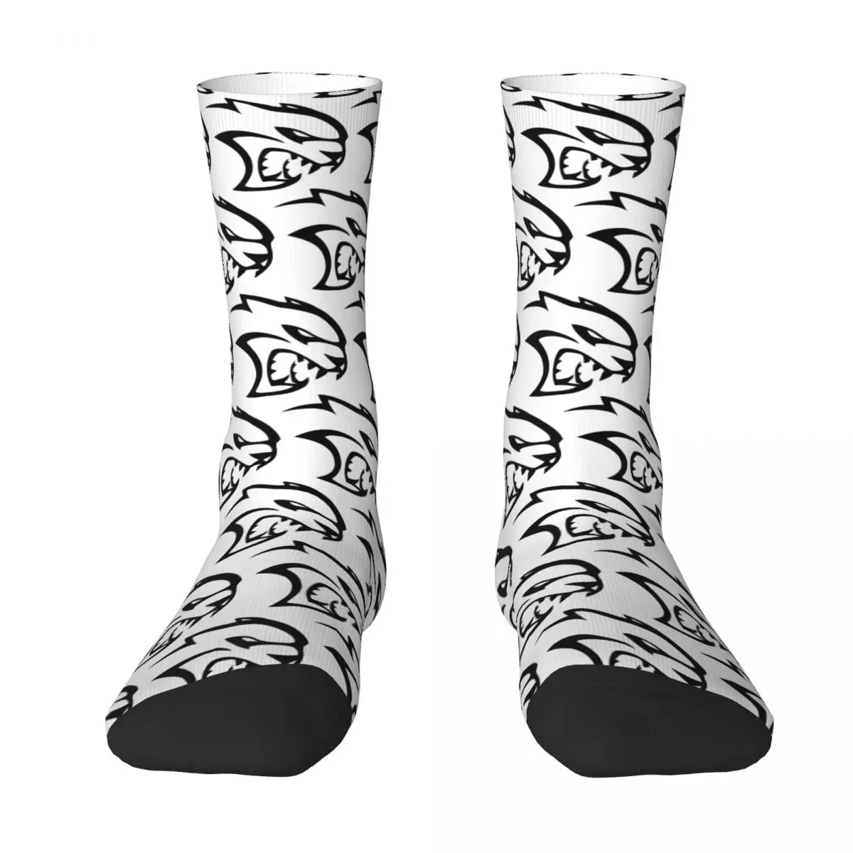 

SRT Hellcat Demon Dodge Challenger Car Racing Socks Harajuku Stockings All Season Long Socks Accessories for Man's Woman's Gifts