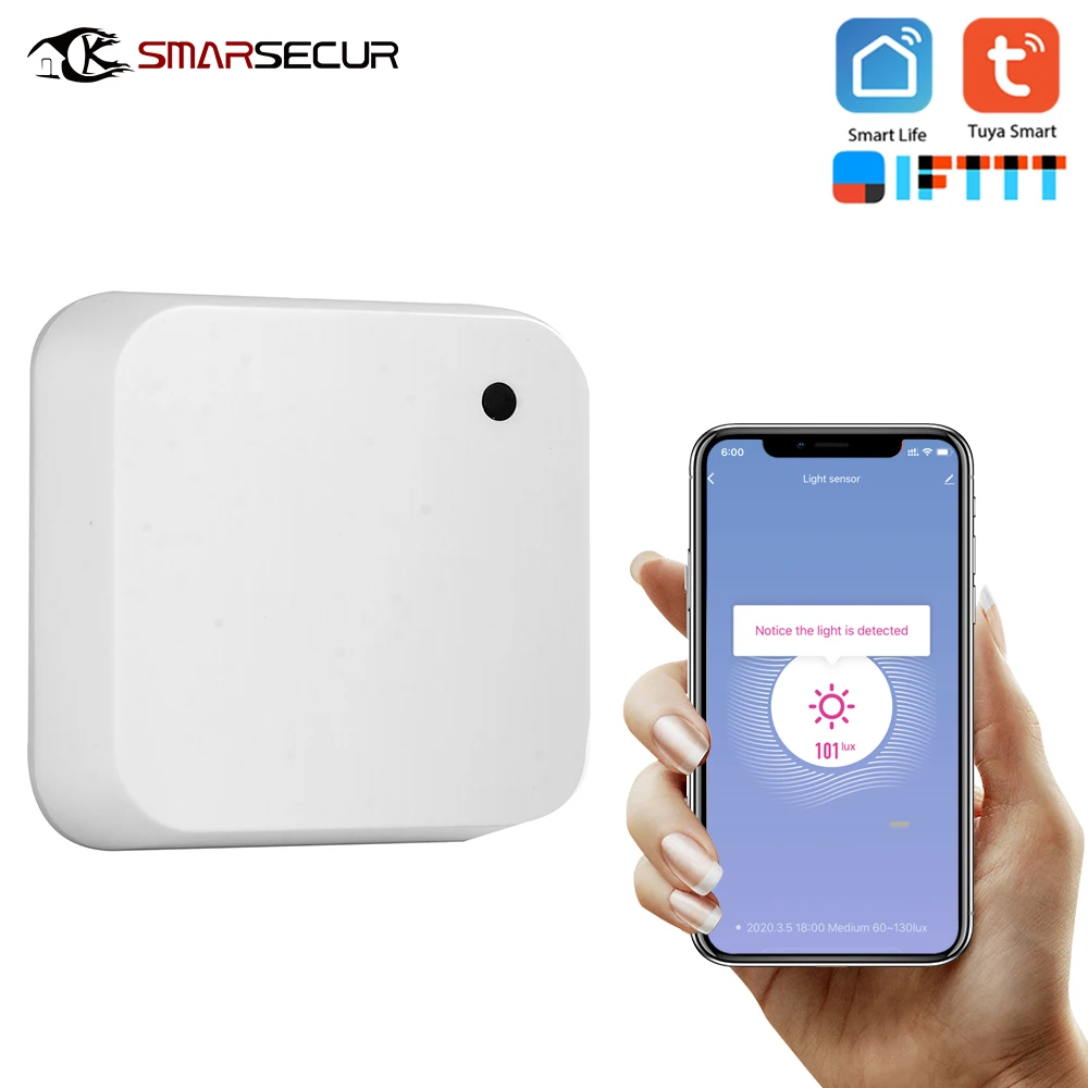 Tuya Smart Home 180 degree WIFI Illuminance Sensor Smart WiFi Brightness Sensor Smart Life powered by batteries
Tuya Smart Home 180 degree WIFI Illuminance Sensor Smart WiFi Brightness Sensor Smart Life powered by batteries