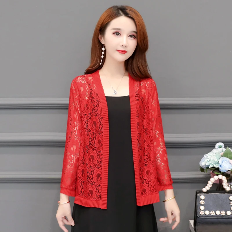 Lace cardigan for women, solid color cardigan with shawl, coat for autumn and summer
Lace cardigan for women, solid color cardigan with shawl, coat for autumn and summer