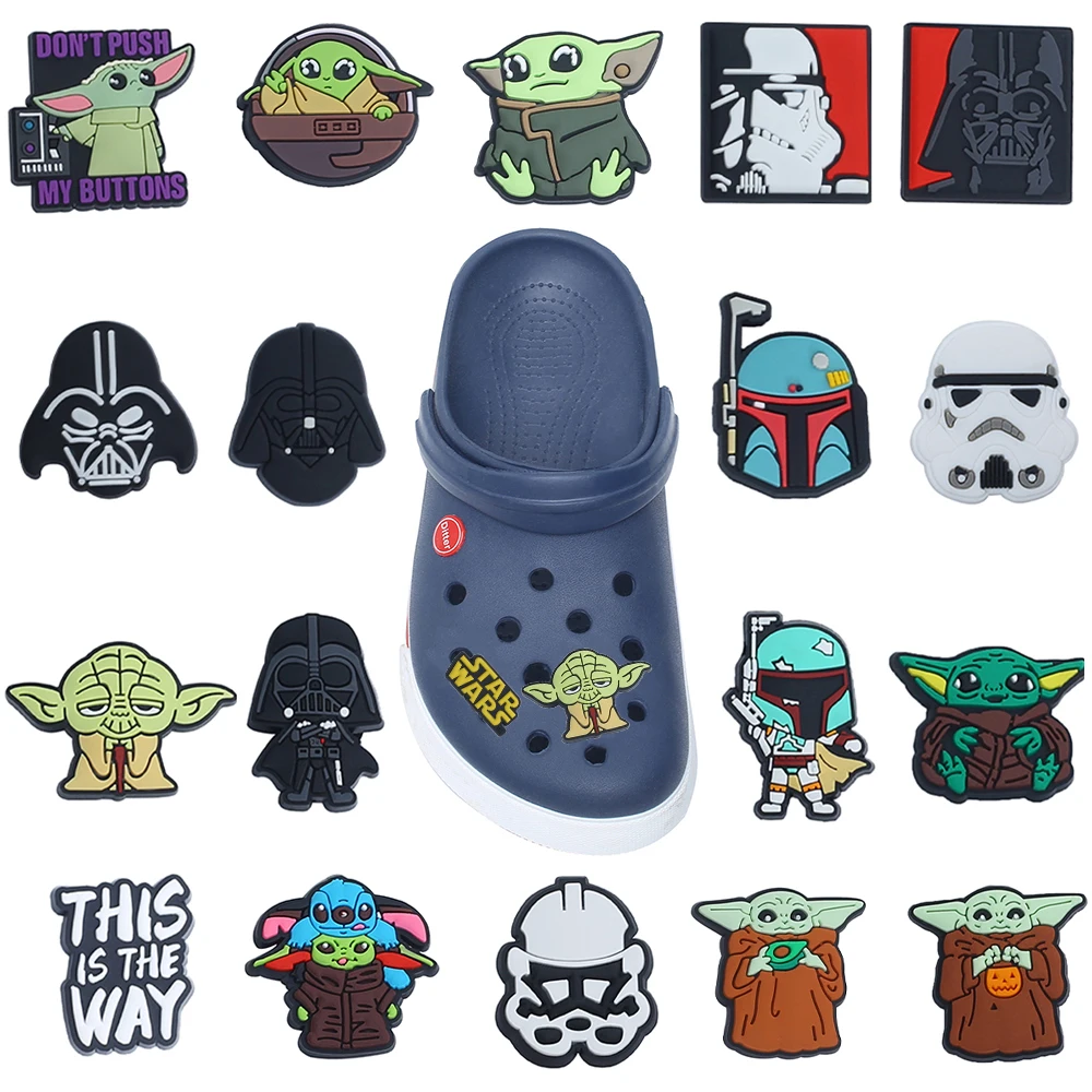 Single sale 1pcs Star Wars Baby Yoda Shoe Charms PVC Accessories DIY Shoe Decoration For Kids X-mas Gifts
Single sale 1pcs Star Wars Baby Yoda Shoe Charms PVC Accessories DIY Shoe Decoration For Kids X-mas Gifts