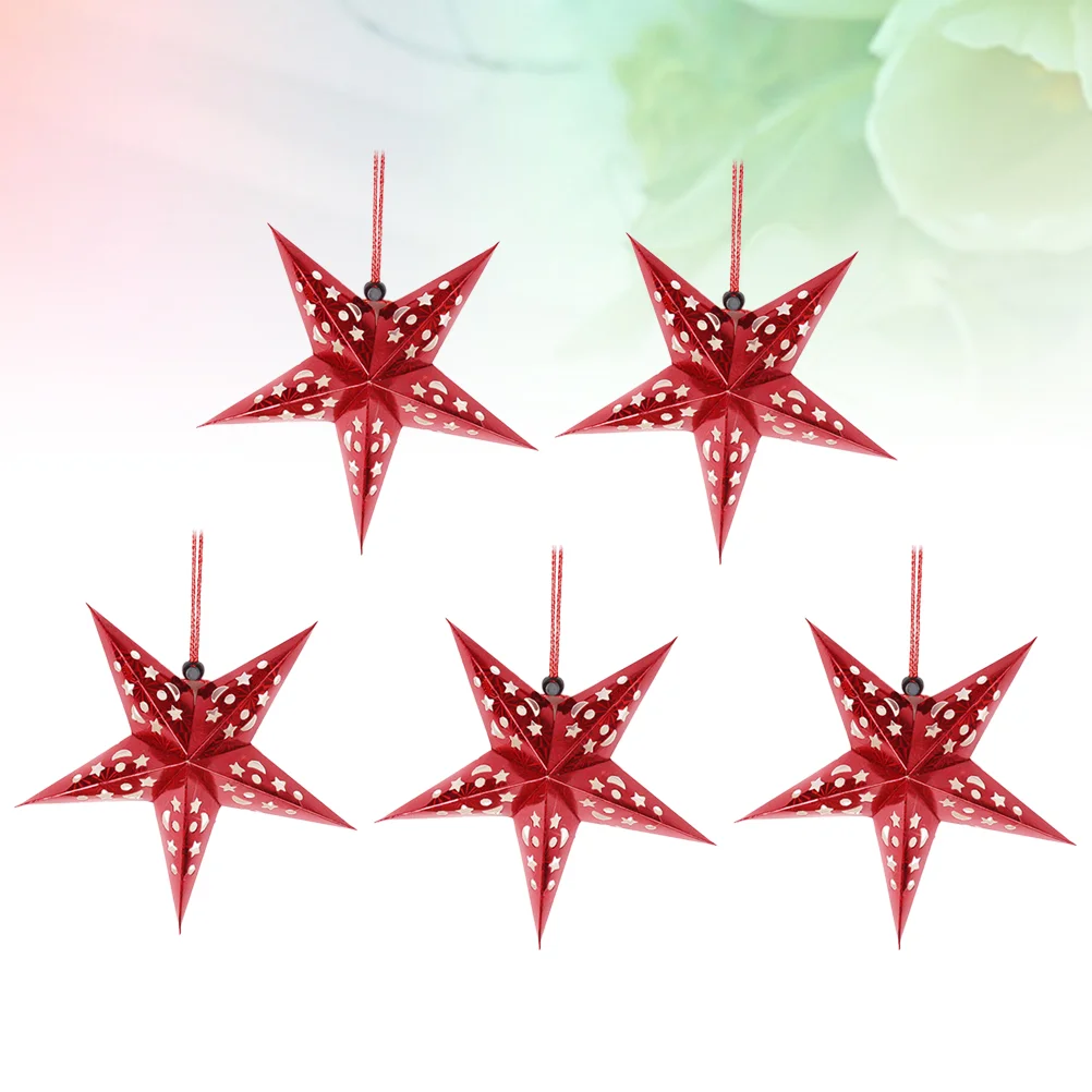 5pcs Paper Lampshade Hollow Out Star Paper Lampshade Ceiling Hanging Lantern Tree Star Ornament for Christmas
5pcs Paper Lampshade Hollow Out Star Paper Lampshade Ceiling Hanging Lantern Tree Star Ornament for Christmas