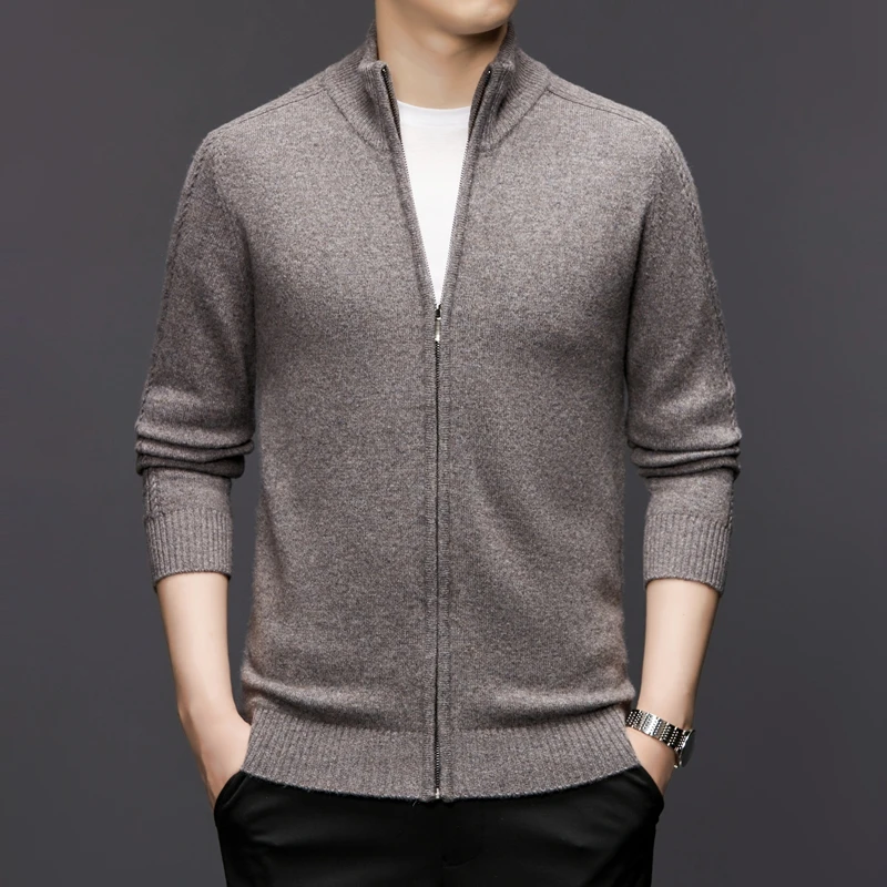 Cashmere Sweater Autumn Winter New Long-Sleeve Cardigan Sweater Men's Thickened 100% Mernu Wool Korean Style Casual Sweater Coat
Cashmere Sweater Autumn Winter New Long-Sleeve Cardigan Sweater Men's Thickened 100% Mernu Wool Korean Style Casual Sweater Coat