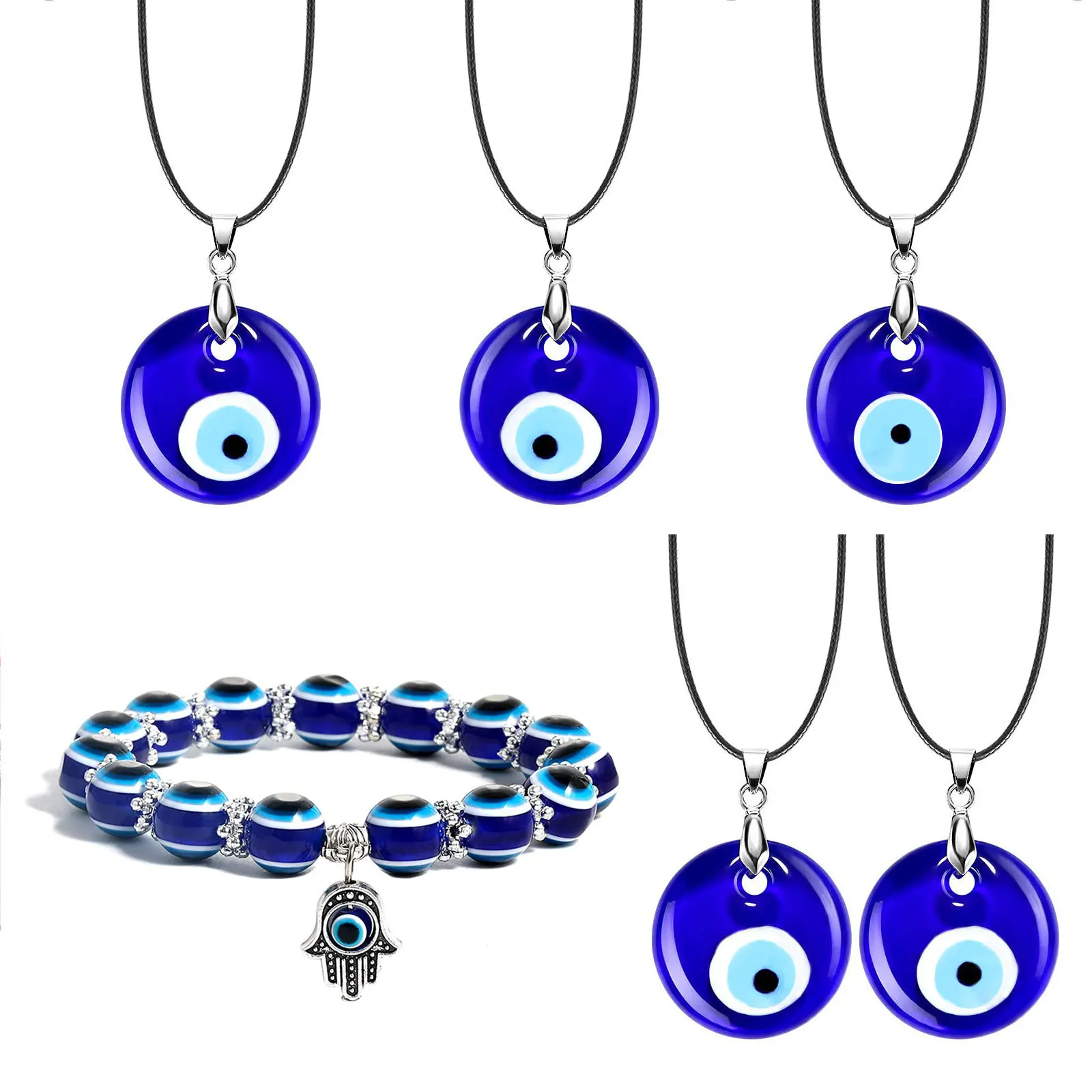 30MM Coloured Glaze Evil Eyes Necklaces Fashion Turkish Lucky Blue Eye Hamsa Hand bracelet For Friend Jewelry Gift
30MM Coloured Glaze Evil Eyes Necklaces Fashion Turkish Lucky Blue Eye Hamsa Hand bracelet For Friend Jewelry Gift