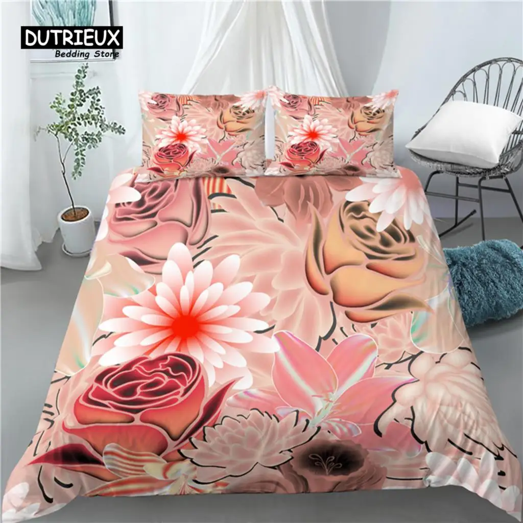 Home Living Luxury 3D Flower Print 2/3Pcs Comfortable Duvet Cover PillowCase Bedding Sets Queen and King EU/US/AU Size
Home Living Luxury 3D Flower Print 2/3Pcs Comfortable Duvet Cover PillowCase Bedding Sets Queen and King EU/US/AU Size