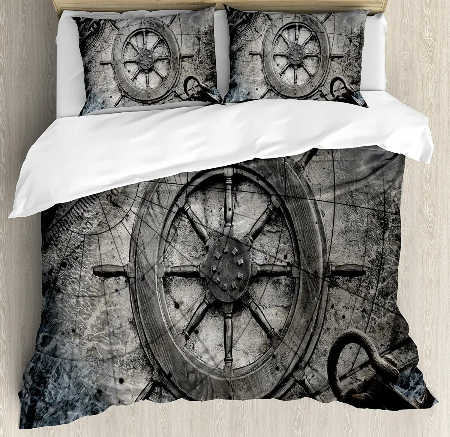 Ships Wheel Decor Bedding Set Retro Navigation Equipment Il 3pcs Duvet Cover Set Bed Set Quilt Cover Pillow Case Comforter Cover
Ships Wheel Decor Bedding Set Retro Navigation Equipment Il 3pcs Duvet Cover Set Bed Set Quilt Cover Pillow Case Comforter Cover