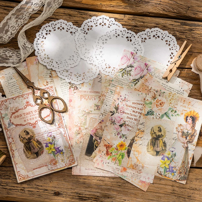 35Pcs Material Paper lace figure Flower border literary Retro color decorative handbook Scrapbooking handmade backing 108*175MM
35Pcs Material Paper lace figure Flower border literary Retro color decorative handbook Scrapbooking handmade backing 108*175MM