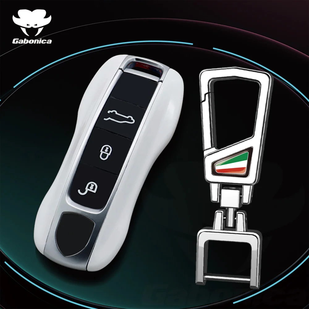 

New ABS Car Remote Key Case Cover Shell Fob For Porsche Panamera Cayenne 971 911 9YA Macan Boxster Keychain Car Accessories