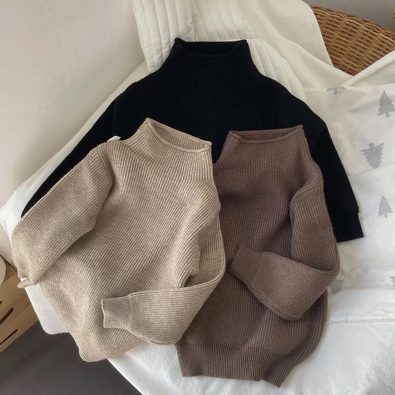 Sweater Korea Children Clothing Baby Half High Collar Solid Color 2023 Undershirt Autumn Winter New Knitwear Striped
Sweater Korea Children Clothing Baby Half High Collar Solid Color 2023 Undershirt Autumn Winter New Knitwear Striped