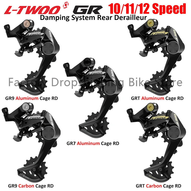 LTWOO GRT GR9 GR7 Damping System Gravel Bicycle Rear Derailleur 1x12S 1x11S 1x10S Carbon Fibre Cage Compatible 50T Cassette
LTWOO GRT GR9 GR7 Damping System Gravel Bicycle Rear Derailleur 1x12S 1x11S 1x10S Carbon Fibre Cage Compatible 50T Cassette