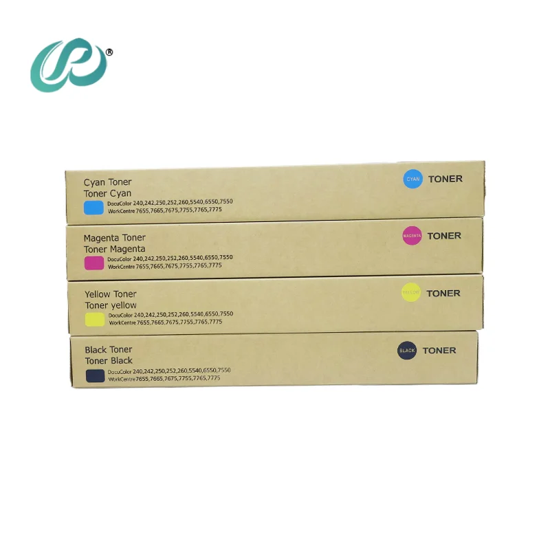 

4PCS DC240 6550 Copier Toner Cartridge Compatible for Xerox DocuColor 240 242 250 252 260 WorkCentre 7655 7665 7675 7755 7765