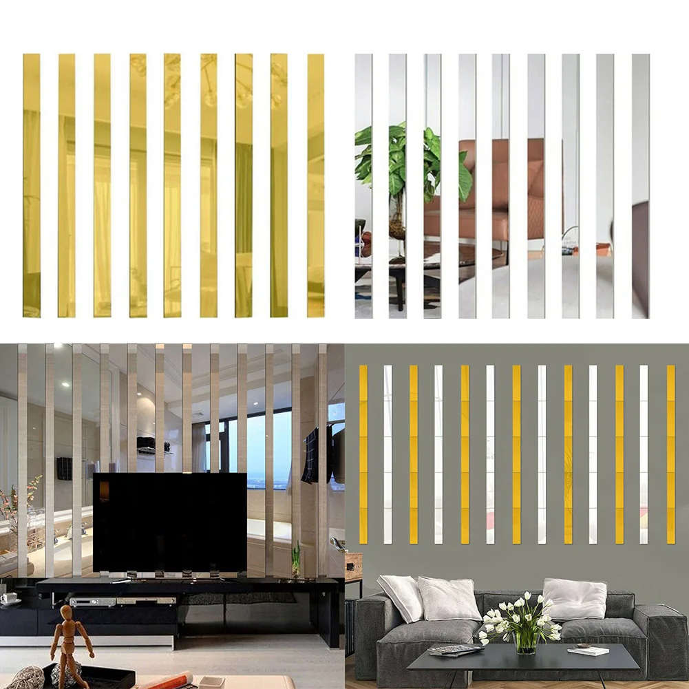 10PCS Long Acrylic Mirror Surface Decoration Waistline Mirror Wall Sticker Suitable For Living Room Bedroom Study 5×50cm
10PCS Long Acrylic Mirror Surface Decoration Waistline Mirror Wall Sticker Suitable For Living Room Bedroom Study 5×50cm
