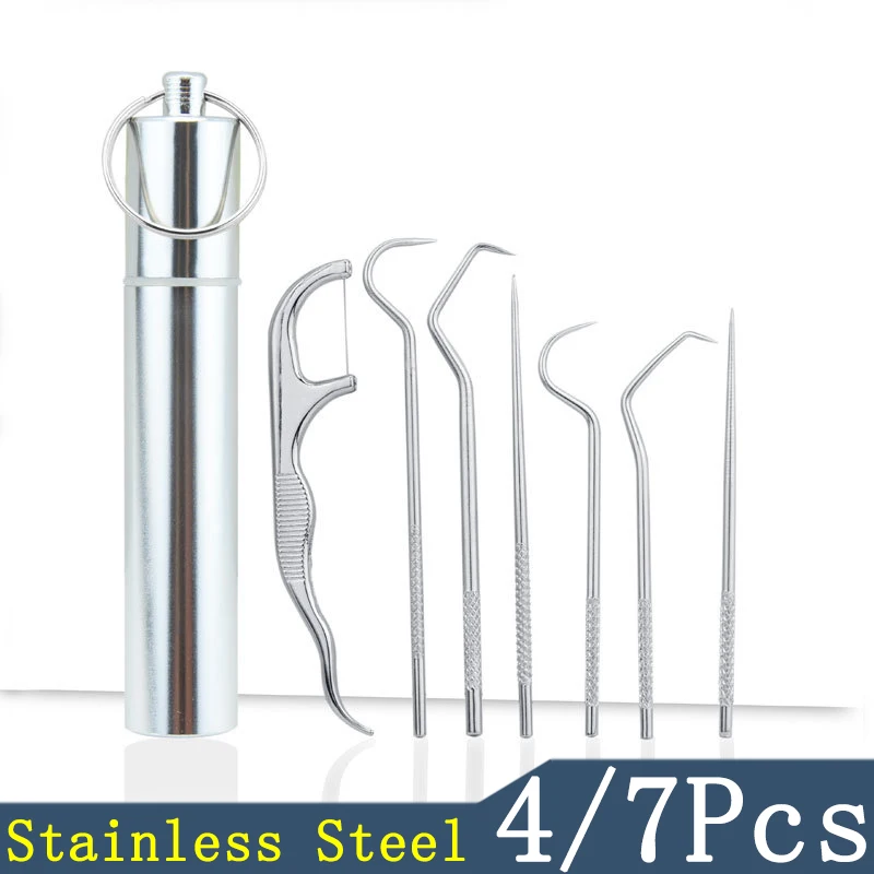 Professional Stainless Steel Toothpick Set Portable Toothpick Floss Teeth Cleaner Oral Cleaning Tooth Flossing With Storage Tube
Professional Stainless Steel Toothpick Set Portable Toothpick Floss Teeth Cleaner Oral Cleaning Tooth Flossing With Storage Tube