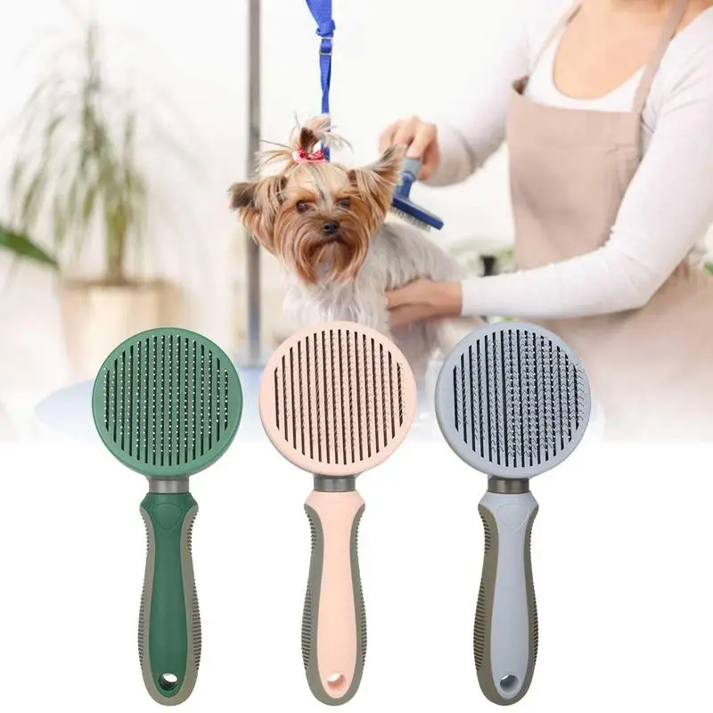 

Pet Grooming Shedding Brush Pets Hair Fur Remover Brush Hygienic Kitten Dogs Gromming Brush Pet Massaging & Deshedd Brush Tool