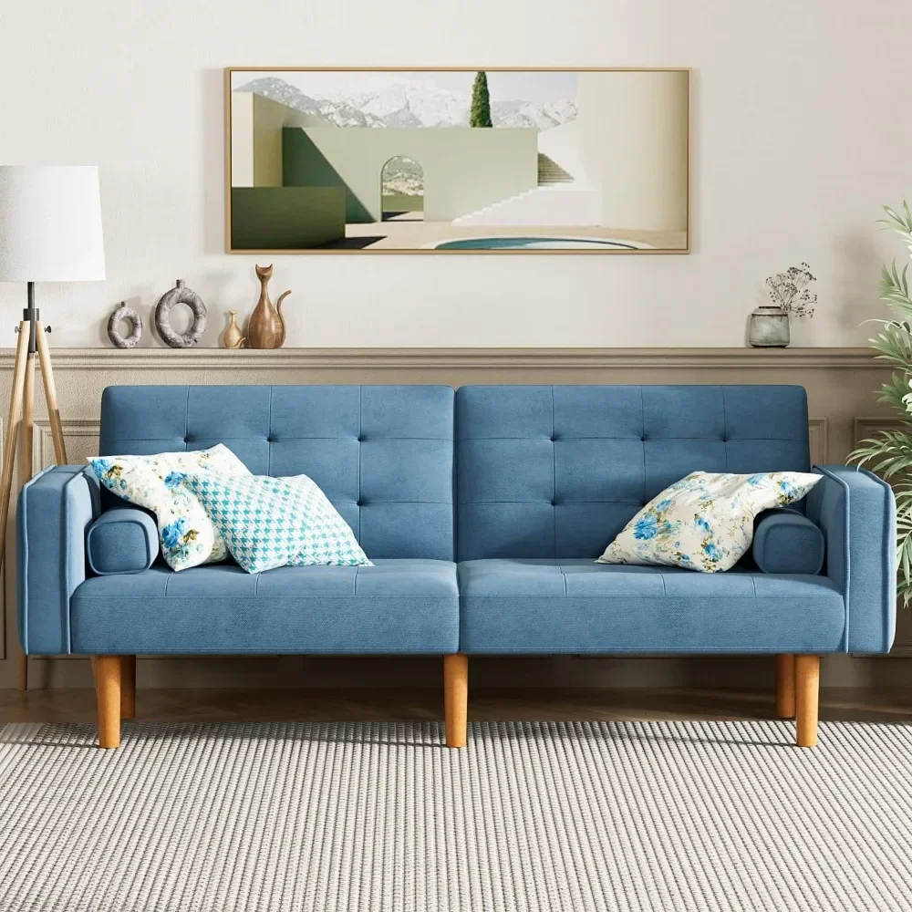Диван-кровать Futon, секционный диван-трансформер с коническими ножками, 74 дюйма
Диван-кровать Futon, секционный диван-трансформер с коническими ножками, 74 дюйма
