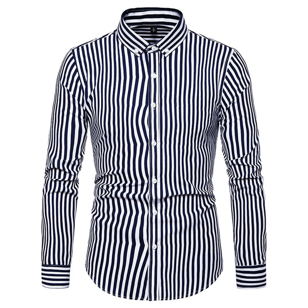 Mens Retro Stripe Button Down Long Sleeve Casual Formal Dress Tops Tee Shirt Formal Business Slim Fit Office Social Men Shirt
Mens Retro Stripe Button Down Long Sleeve Casual Formal Dress Tops Tee Shirt Formal Business Slim Fit Office Social Men Shirt