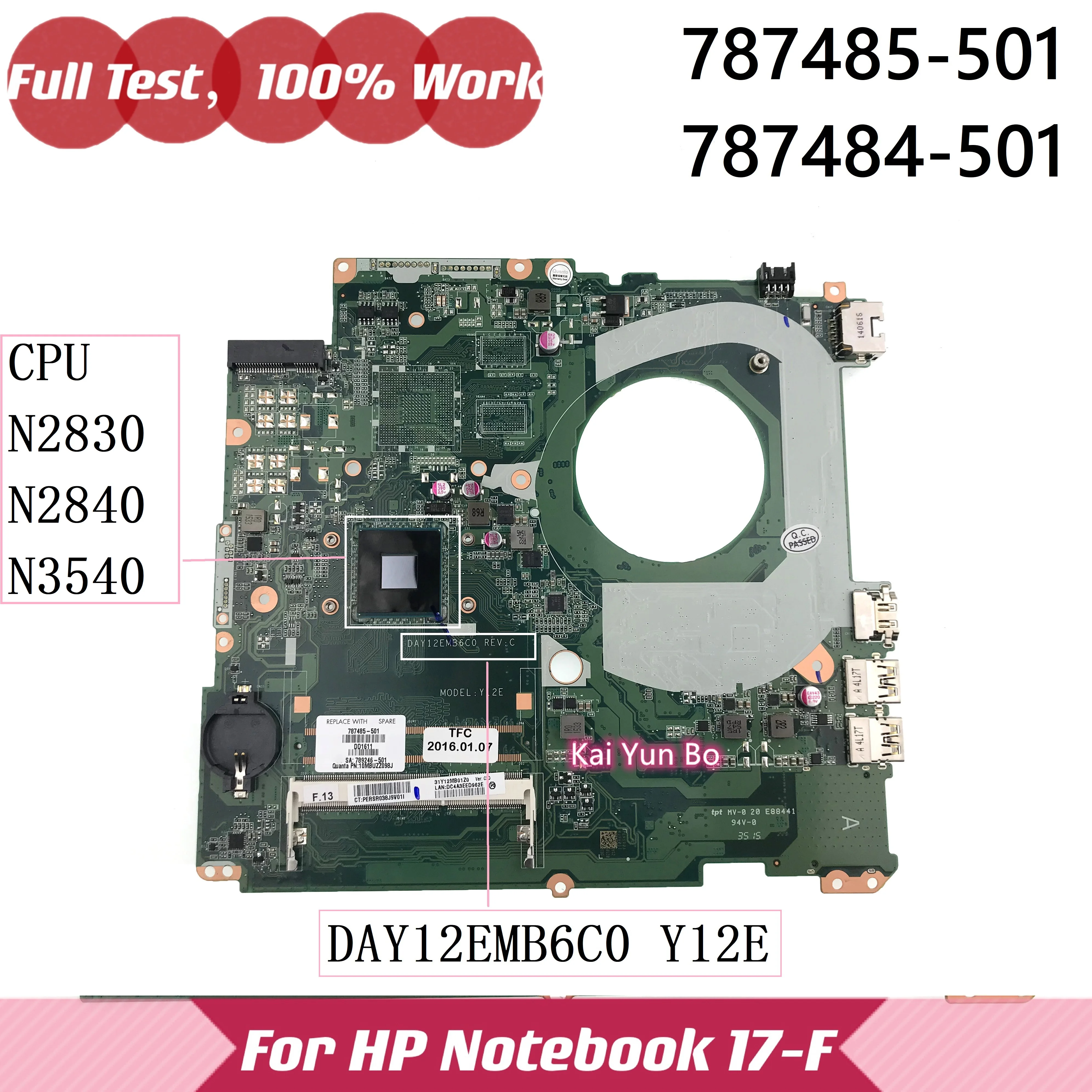 Mainboard DAY12EMB6C0 Y12E For HP Pavillion 17-F 17-f267nf 17-F230CA Laptop Motherboard 787485-501/001 787484-501 DAY12AMB6D0
Mainboard DAY12EMB6C0 Y12E For HP Pavillion 17-F 17-f267nf 17-F230CA Laptop Motherboard 787485-501/001 787484-501 DAY12AMB6D0