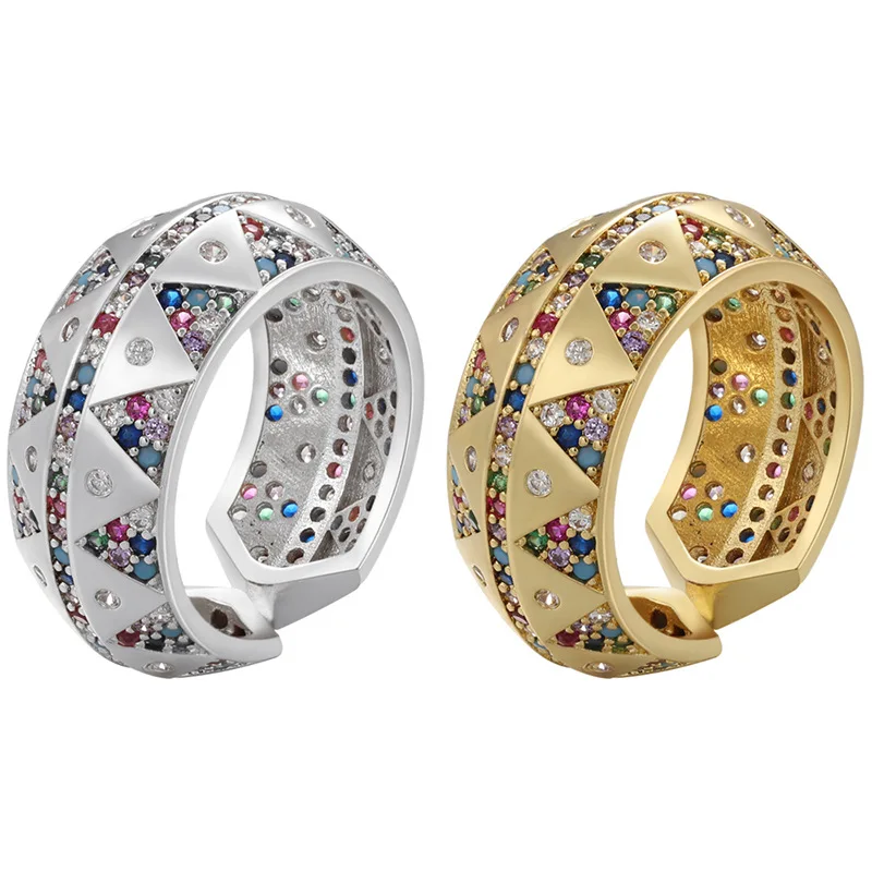Full Multicolor Zircon Geometry Rings Rock and Hip Hop Rhinestone Ring Engagement Wedding Ring Party Jewelry for Men Women
Full Multicolor Zircon Geometry Rings Rock and Hip Hop Rhinestone Ring Engagement Wedding Ring Party Jewelry for Men Women