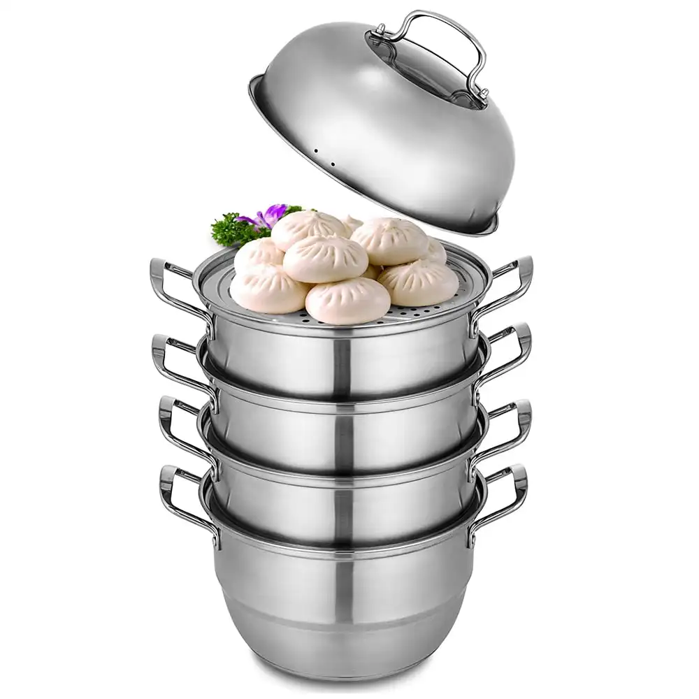 28CM Stainless Steel Food Steamer Set Glass Lid 5 Tier Kitchen Pan Cookware steamer pot stainless steel steamer
28CM Stainless Steel Food Steamer Set Glass Lid 5 Tier Kitchen Pan Cookware steamer pot stainless steel steamer