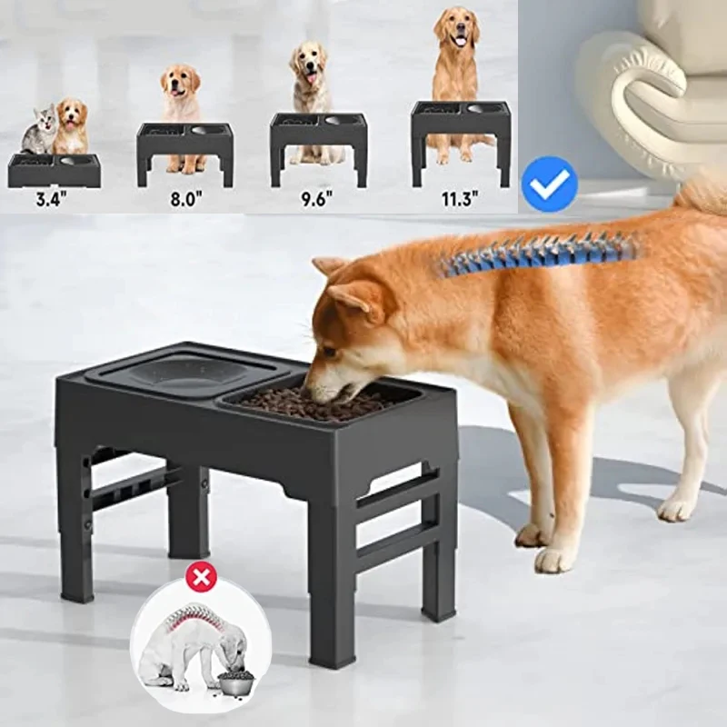 Elevated Dog Double Bowls Adjustable Height Pet Dog Cat Bowl Food Slow Feeder Water Feeding Drinking Puppy Dispenser Accessories
Elevated Dog Double Bowls Adjustable Height Pet Dog Cat Bowl Food Slow Feeder Water Feeding Drinking Puppy Dispenser Accessories