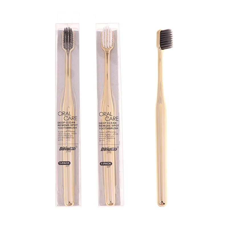 

Golden Bamboo Charcoal Toothbrush For Men And Women Adult Couples Family Tooth Brush Small Head Soft Bristle Toothbrush