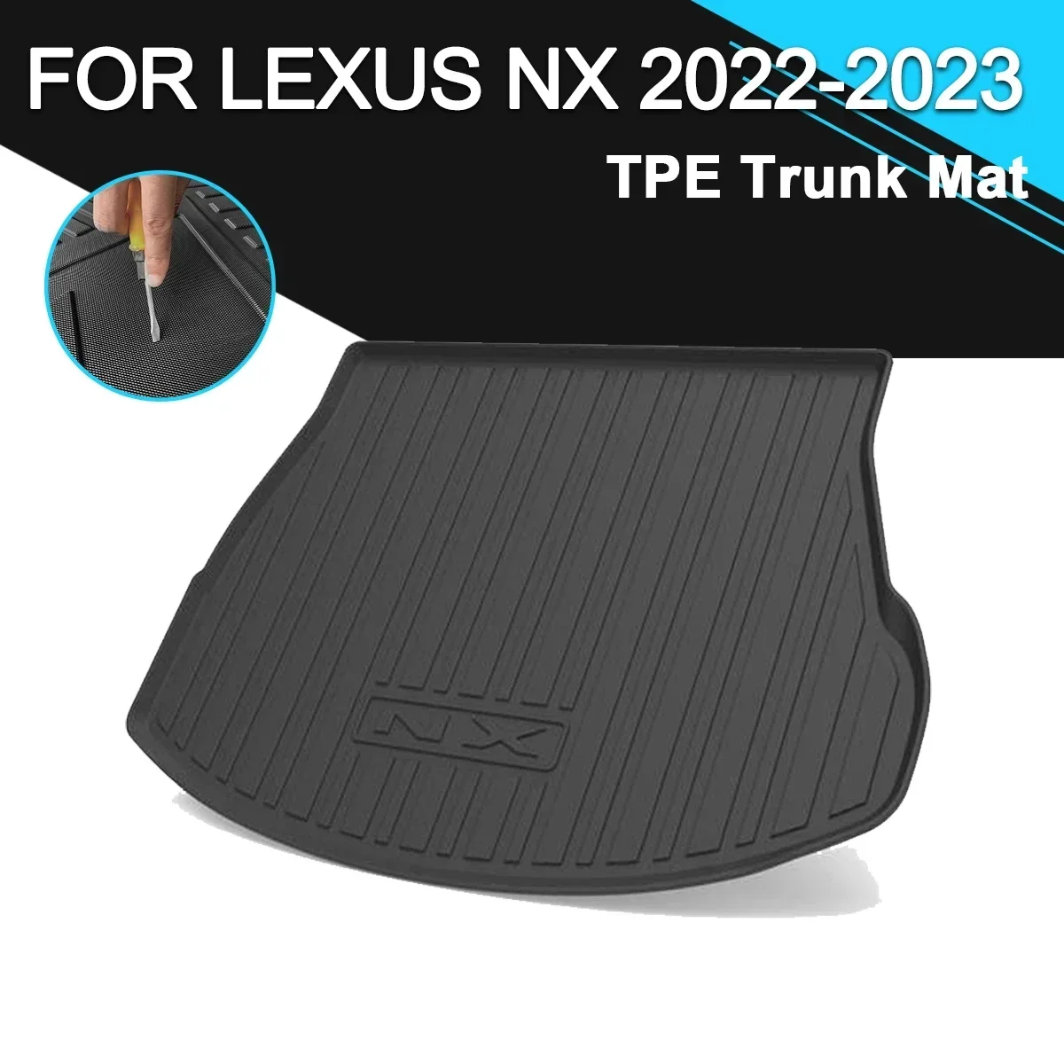 

Коврик для багажника автомобиля, нескользящий водонепроницаемый резиновый коврик из термопластичного эластомера, аксессуары для LEXUS NX 2022-2023