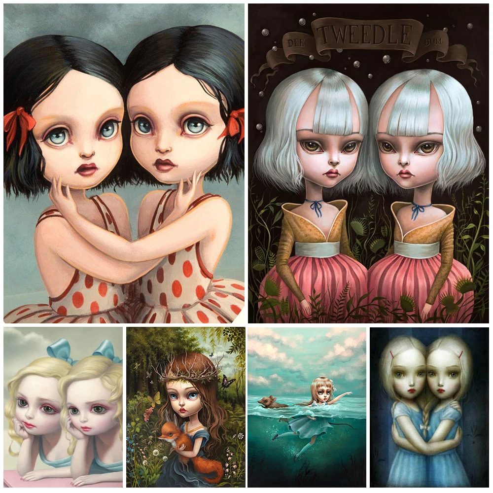 Vintage Gothic Girl Twin Sweet Unholy One Mab Wall Art Canvas Painting Posters and Prints Wall Pictures For Living Room Decor
Vintage Gothic Girl Twin Sweet Unholy One Mab Wall Art Canvas Painting Posters and Prints Wall Pictures For Living Room Decor