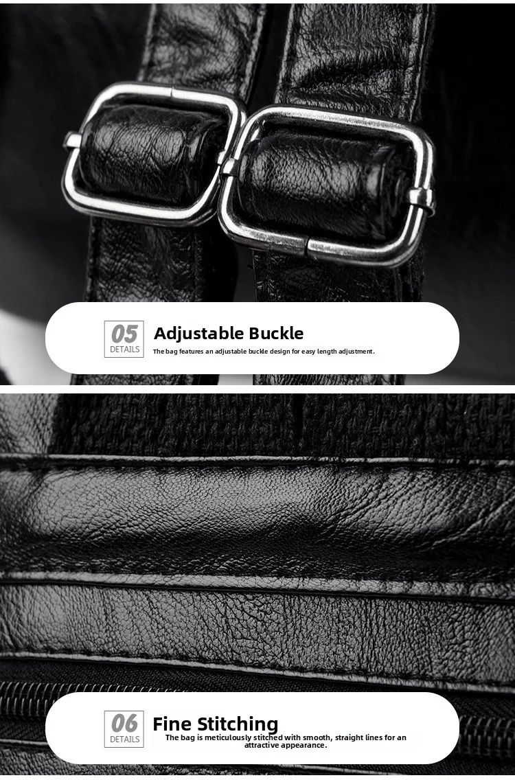 Women's Large Capacity Soft Leather Backpack Fashionable Versatile Travel Bag Urban Minimalist Style PU Material Zipper Opening Women's Large Capacity Soft Leather Backpack Fashionable Versatile Travel Bag Urban Minimalist Style PU Material Zipper Opening