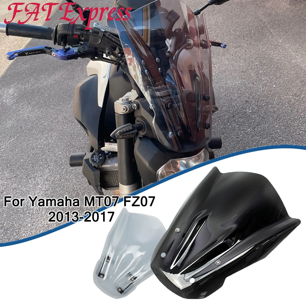 For MT07 FZ07 Windshield Windscreen Wind Deflector w/ Mounting Bracket for Yamaha MT-07 FZ-07 2013-2017 Motorcycle Accessories
For MT07 FZ07 Windshield Windscreen Wind Deflector w/ Mounting Bracket for Yamaha MT-07 FZ-07 2013-2017 Motorcycle Accessories